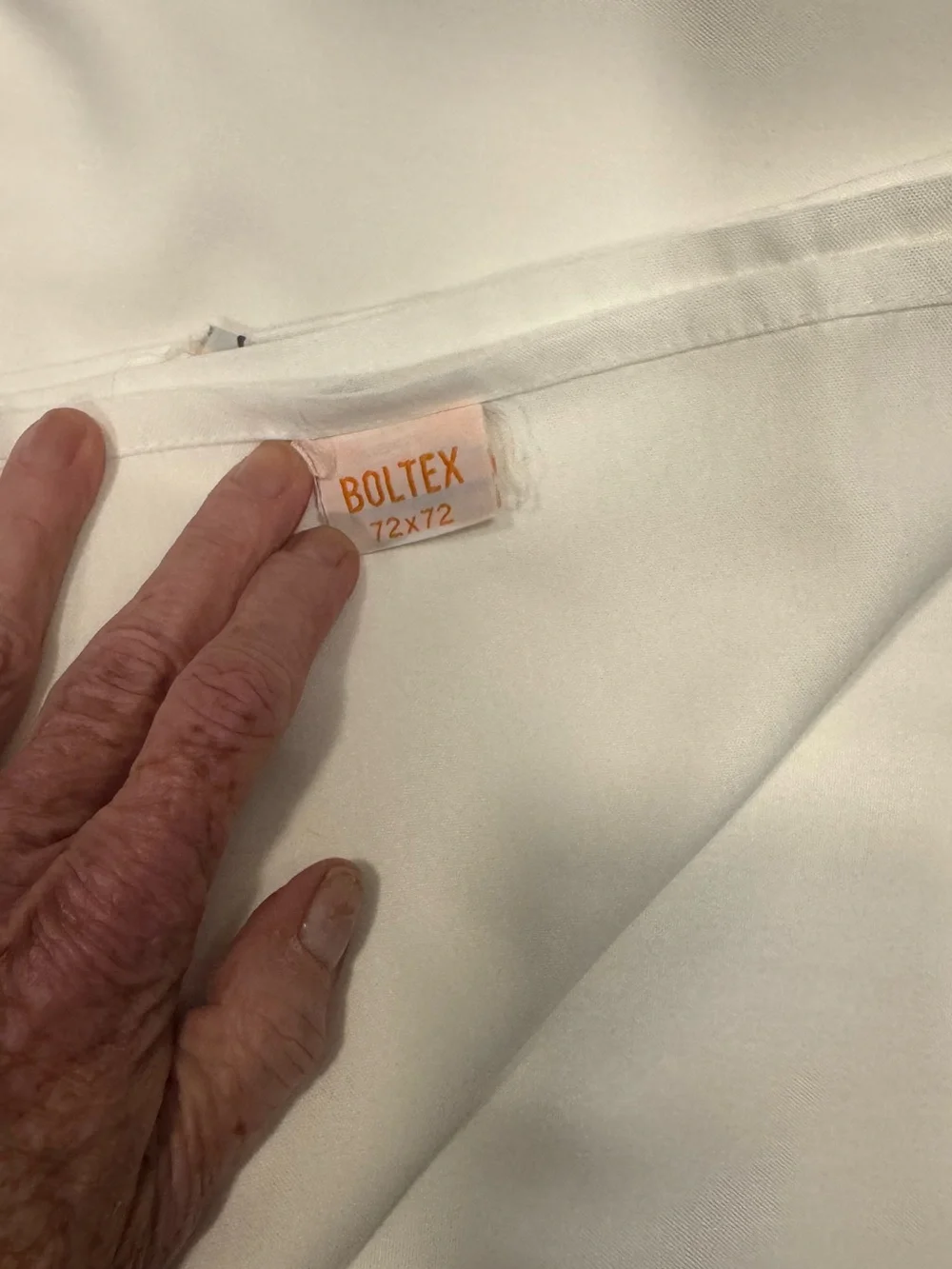 2 New BOLTEX White Square Tablecloths 72